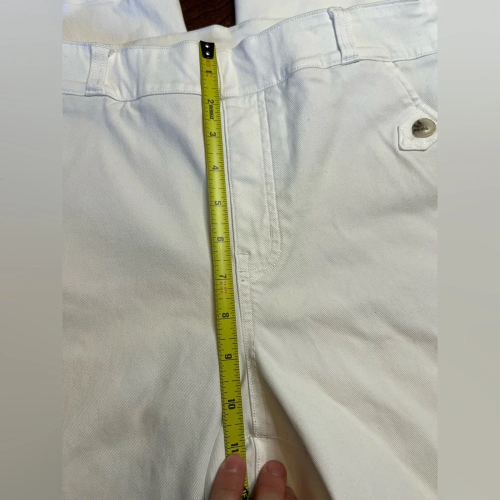 SPANX Stretch Twill Cropped Wide Leg Pant in Bright White Large - Picture 10 of 12